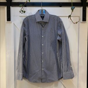 Boss Black and White Checkered Casual Shirt